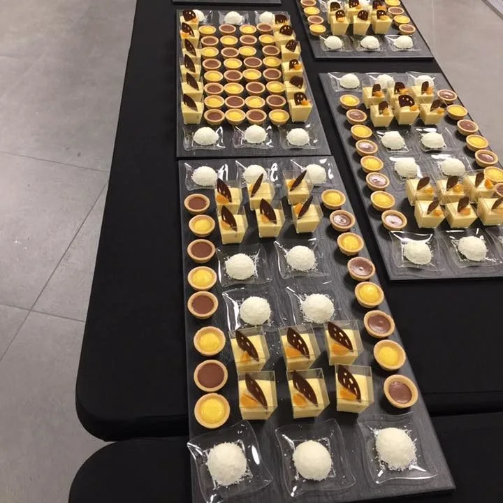 Verrines préparées pour un buffet froid